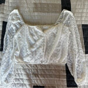 Elegant White Lace Crop Top